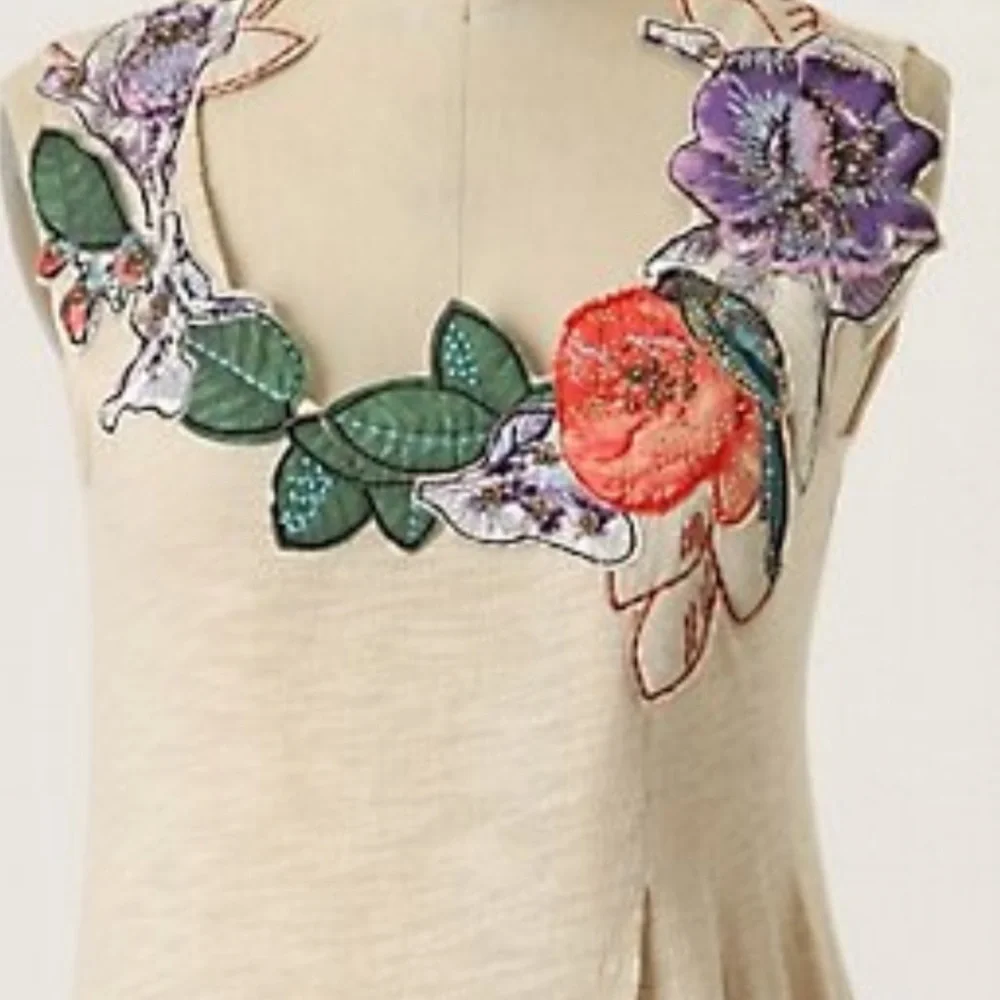 Anthropologie Hidden Hummingbird Ric Rac Top Size Small Fairycore - Picture 2 of 8